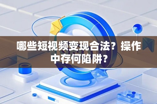 哪些短视频变现合法？操作中存何陷阱？