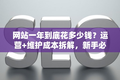 网站一年到底花多少钱?运营+维护成本拆解,新手必看 网站一年到底花多少钱?运营+维护成本拆解,新手必看